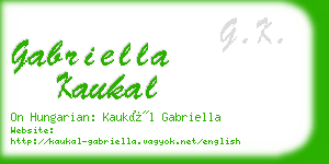 gabriella kaukal business card